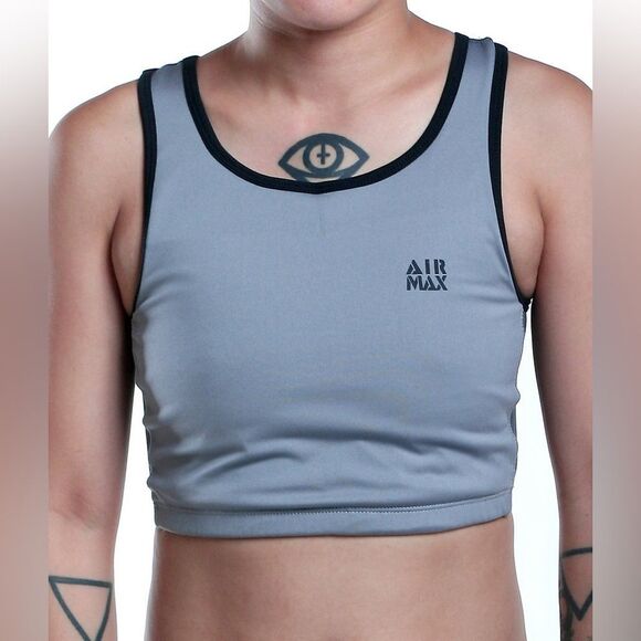 DOUBLE DESIGN Air Max Half Length Non-Binary Chest Binder Adjustable Velcro - Picture 1 of 8